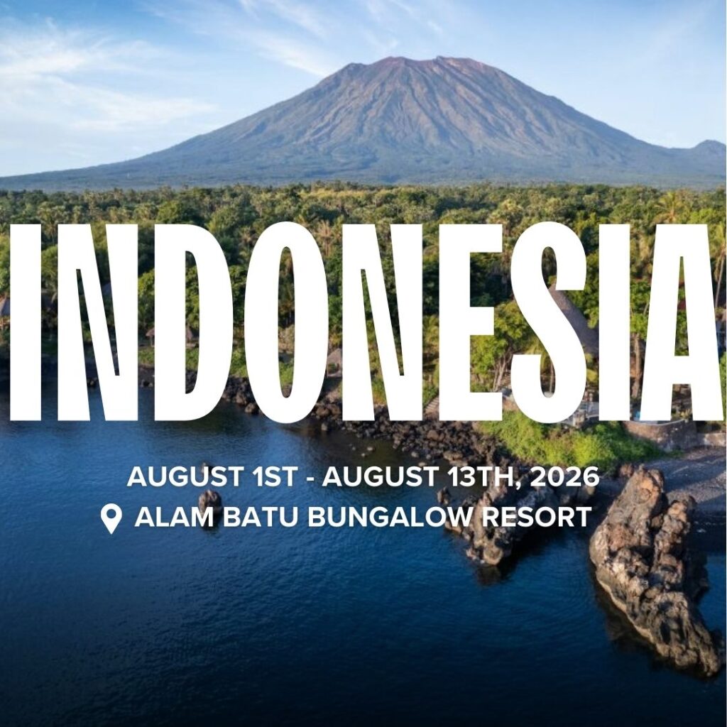 Indonesia and volcano at the background